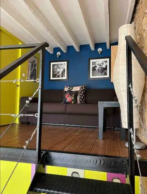 Coin salon dans l'établissement Loft sur saône