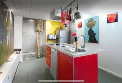Cuisine ou kitchenette dans l'établissement Loft sur saône