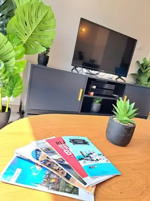 Cuisine ou kitchenette dans l'établissement Casa Rosa, au calme avec garage privé et balcon