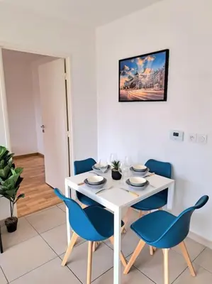 Coin salon dans l'établissement Casa Rosa, au calme avec garage privé et balcon