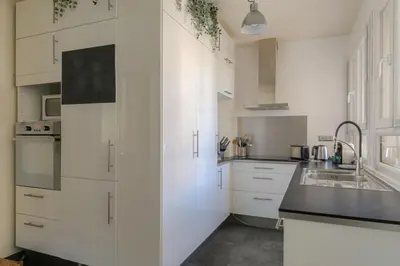 Cuisine ou kitchenette dans l'établissement Spacieux et charmant 100m2 à 4 min de Tête d'Or