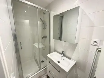 Salle de bains dans l'établissement Cosy appart Lyon Part Dieu Félix 2
