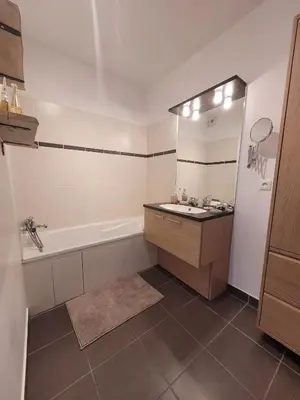 Cuisine ou kitchenette dans l'établissement Gerland T2 standing - balcon - parking privé souterrain