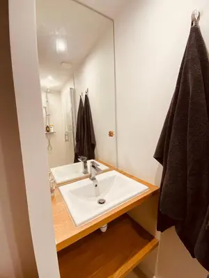 Salle de bains dans l'établissement Le Repos Montchatois - Appartement moderne