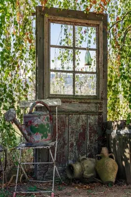 Jardin de l'établissement Les Sarments du Beaujolais, campagne proche Lyon