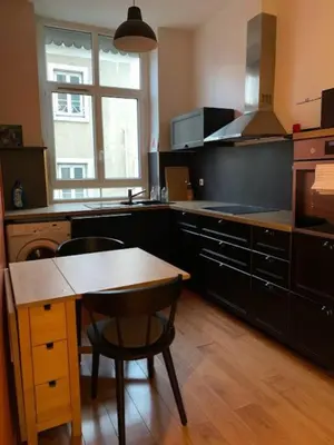 Cuisine ou kitchenette dans l'établissement Joli Canut - proche de Fourvière - 6 couchages