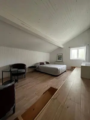 Un ou plusieurs lits dans un hébergement de l'établissement Petite maison dans le beaujolais
