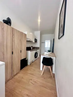 Cuisine ou kitchenette dans l'établissement L'Alsacien - Villeurbanne - Métro A et B - wifi inclus