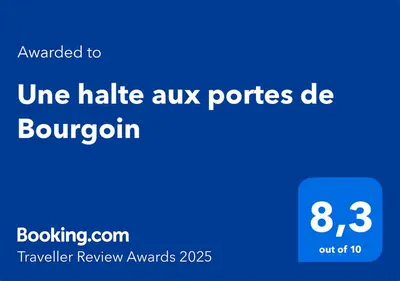 Certificat, récompense, panneau ou autre document affiché dans l'établissement Une halte aux portes de Bourgoin