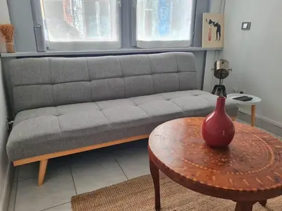 Coin salon dans l'établissement Duplex atypique loft Lyon 6