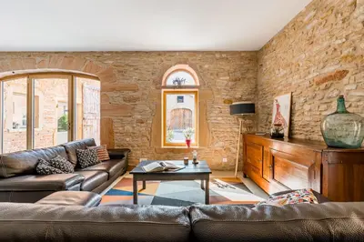 Coin salon dans l'établissement Maison de Pagneux