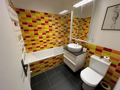 Salle de bains dans l'établissement Les 24 colonnes