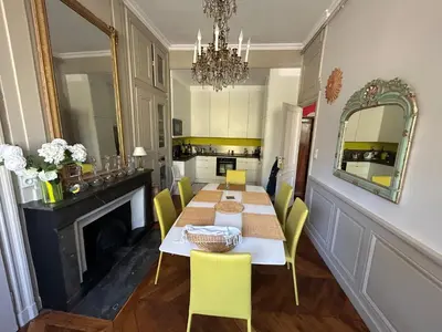 Cuisine ou kitchenette dans l'établissement Les 24 colonnes