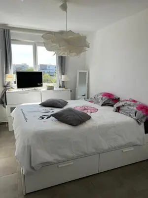 Un ou plusieurs lits dans un hébergement de l'établissement Chez moi à côté du Groupama stadium