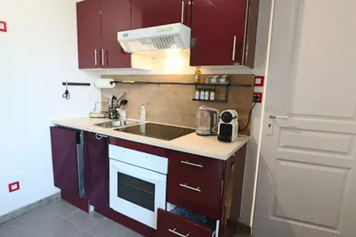 Cuisine ou kitchenette dans l'établissement Appartement Les Trois Renards-Tassin