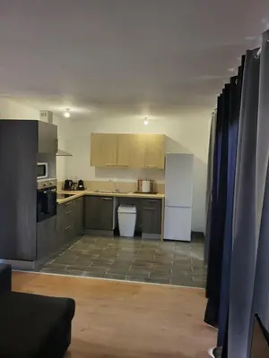 Cuisine ou kitchenette dans l'établissement MAISON C