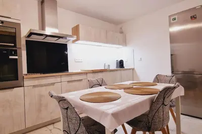 Cuisine ou kitchenette dans l'établissement Spacieux, lumineux, chic ,60m2 au coeur du Lyon 6ème -Quartier Foch- avec grand balcon