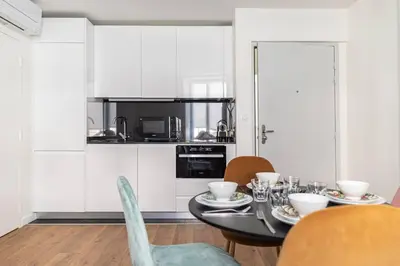 Cuisine ou kitchenette dans l'établissement Joli T2 Champagne au Mont d'or