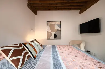 Un ou plusieurs lits dans un hébergement de l'établissement Sainte Hélène - Lovely high class studio