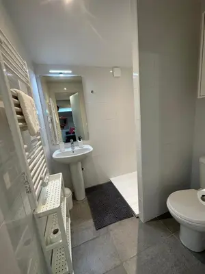 Salle de bains dans l'établissement Un brin de Pampa