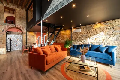 Coin salon dans l'établissement SmartStay Bird Family - Lyon