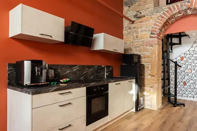 Cuisine ou kitchenette dans l'établissement SmartStay Bird Family - Lyon