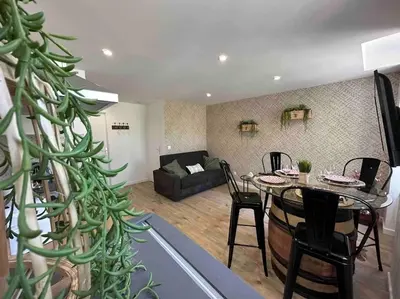 Coin salon dans l'établissement Appartement Vignes Vienne nord