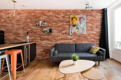 Coin salon dans l'établissement Cabana & Appartement type Loft - Bellecour