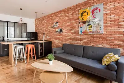 Cuisine ou kitchenette dans l'établissement Cabana & Appartement type Loft - Bellecour