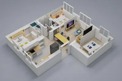 Plan de l'établissement Bienvenue chez Ed T4 cocon bien équipé avec garage et proche transports