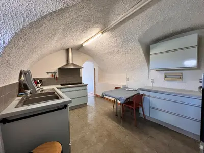 Cuisine ou kitchenette dans l'établissement Le Gîte du Port