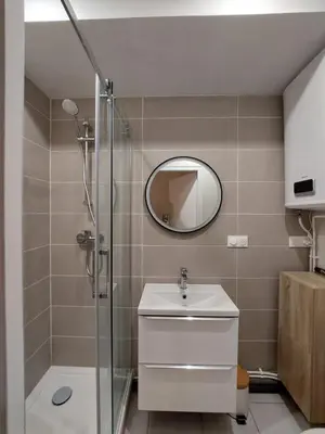 Salle de bains dans l'établissement Apt Lyon Flachet