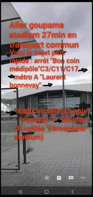 Plan de l'établissement Médipôle T2 avec un garage gratuit sur place, 16min à centre ville Lyon en métro A