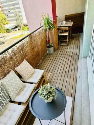 Coin salon dans l'établissement Appartement lumineux et spacieux proche gare