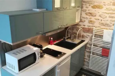 Cuisine ou kitchenette dans l'établissement Le Rhône à vos pieds, Bellecour à quelques pas