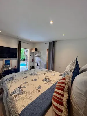 Un ou plusieurs lits dans un hébergement de l'établissement Chalet cosy et coconing