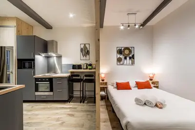 Cuisine ou kitchenette dans l'établissement All in Lyon | Studio calme en centre-ville