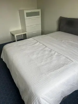 Un ou plusieurs lits dans un hébergement de l'établissement Grande maison à Vaulx en Velin Carré de Soie