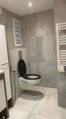 Salle de bains dans l'établissement Appartement Lyon dans maison calme
