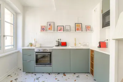 Cuisine ou kitchenette dans l'établissement Design et cosy en hypercentre