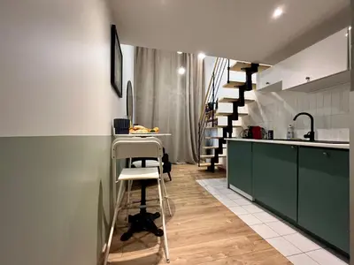 Cuisine ou kitchenette dans l'établissement Suite Titouan - Appartement 2 personnes - Check in h24 & Wifi