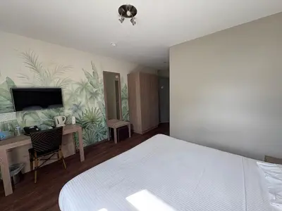 Télévision ou salle de divertissement dans l'établissement L'AUBERGE DU RHONE