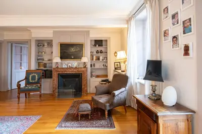 Coin salon dans l'établissement La croix des Rameaux- charming house near Lyon