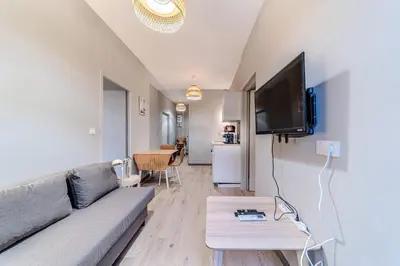 Télévision ou salle de divertissement dans l'établissement Les Halles - Appartement avec 2 chambre proche de la Part Dieu