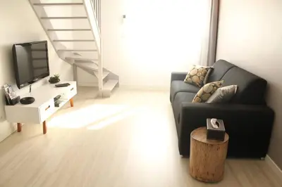 Coin salon dans l'établissement Duplex cosy avec terrasse/Part-Dieu