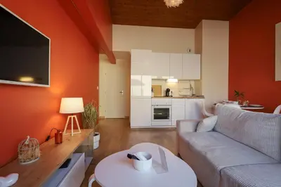 Cuisine ou kitchenette dans l'établissement Appartement le cocon de terre
