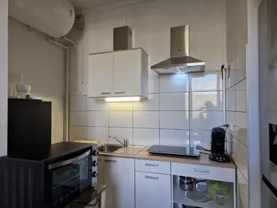 Cuisine ou kitchenette dans l'établissement Apartment close to Lyon and Parc de Parilly