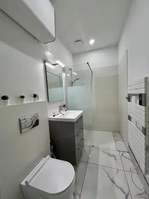 Salle de bains dans l'établissement T2 moderne à 10 min du centre-ville de Lyon