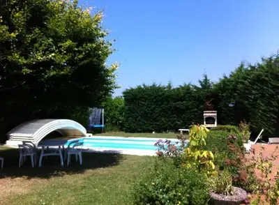 Piscine de l'établissement Villa de 3 chambres avec piscine chauffée ou située à proximité