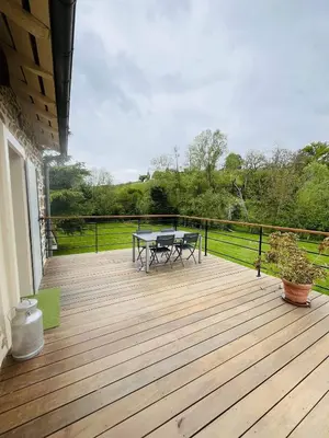 Balcon ou terrasse dans l'établissement Chambres d'hôtes Les Vernayes
